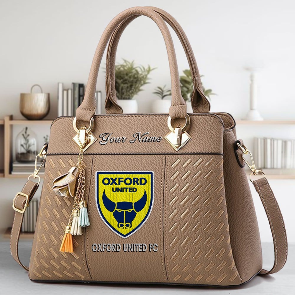 Oxford United Fc Logo Crossbody Zip Hand Bag With Tassel Custom Name For Women - Image 3