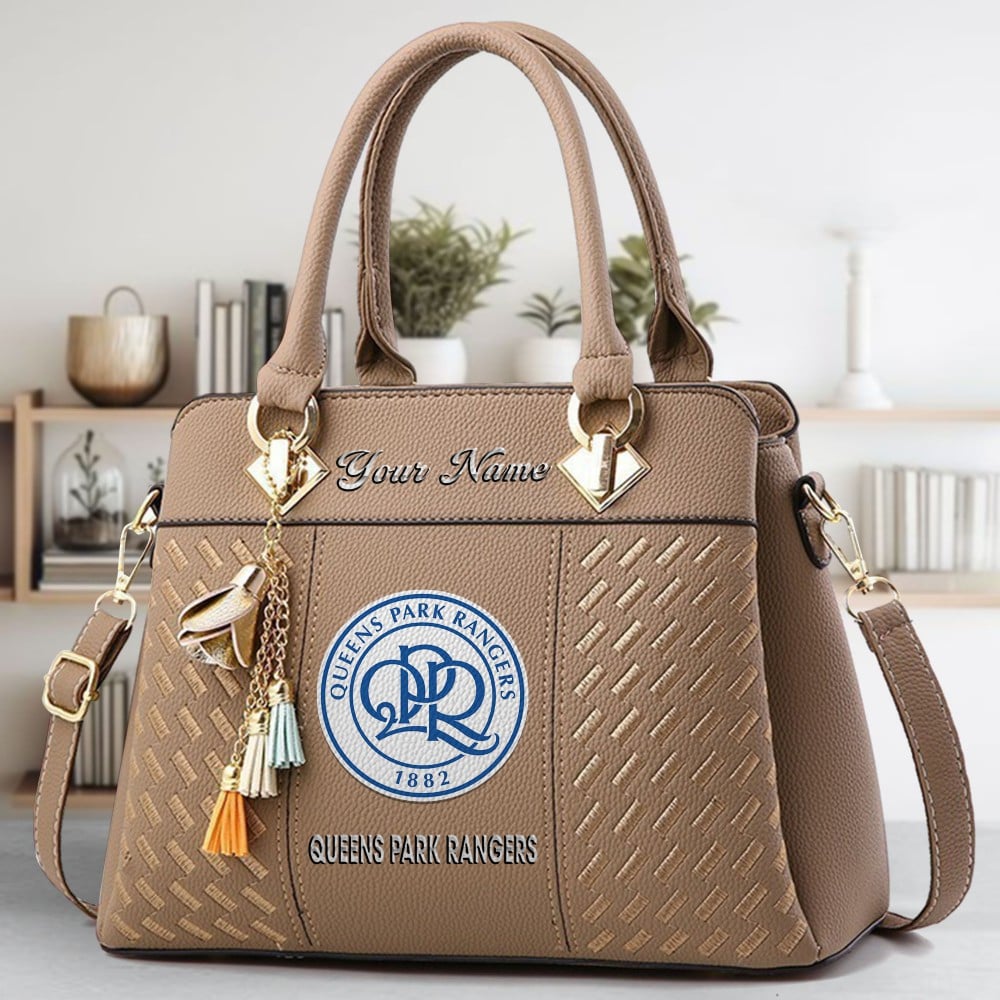 Queens Park Rangers Logo Crossbody Zip Hand Bag With Tassel Custom Name For Women - Image 3