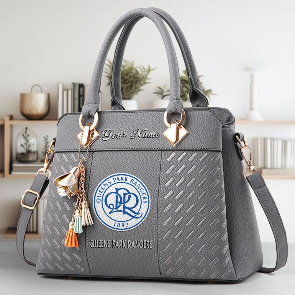 Queens Park Rangers Logo Crossbody Zip Hand Bag With Tassel Custom Name For Women - Image 4