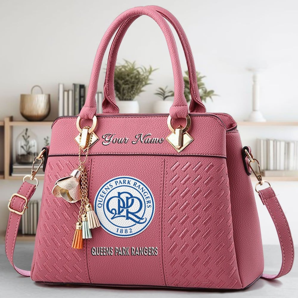 Queens Park Rangers Logo Crossbody Zip Hand Bag With Tassel Custom Name For Women - Image 5