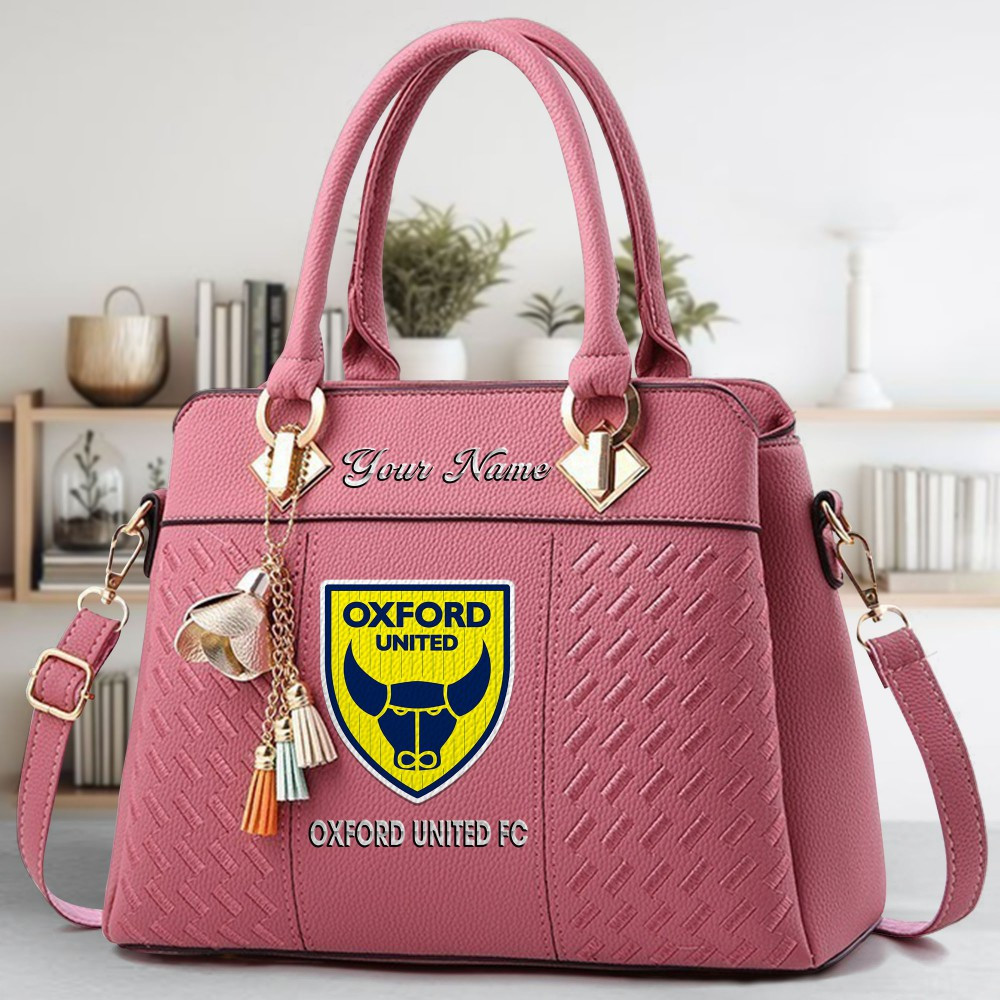 Oxford United Fc Logo Crossbody Zip Hand Bag With Tassel Custom Name For Women - Image 5