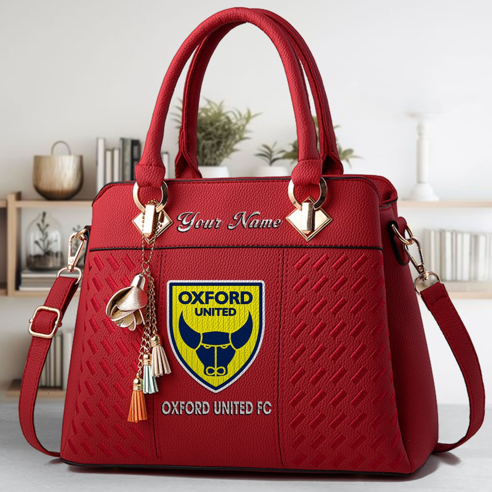 Oxford United Fc Logo Crossbody Zip Hand Bag With Tassel Custom Name For Women - Image 6