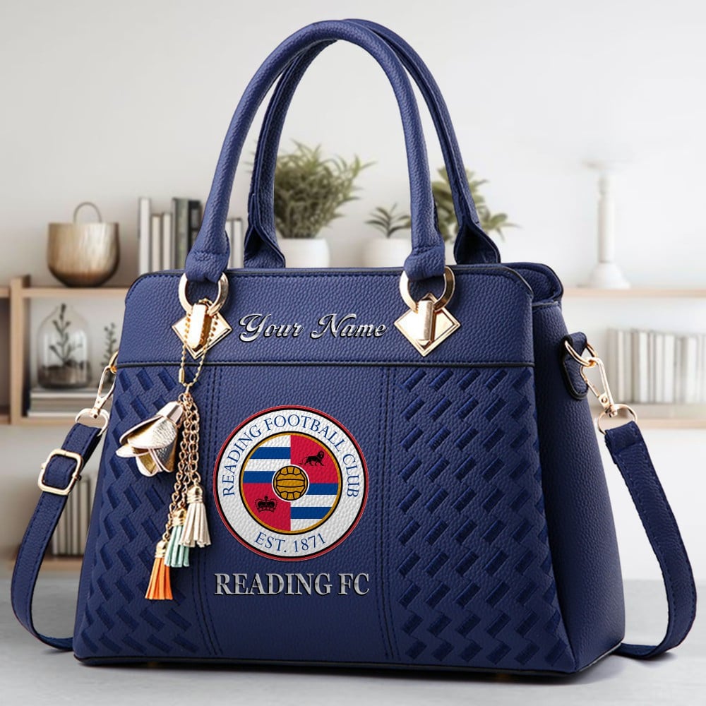 Reading FC Logo Crossbody Zip Hand Bag With Tassel Custom Name For Women - Image 2