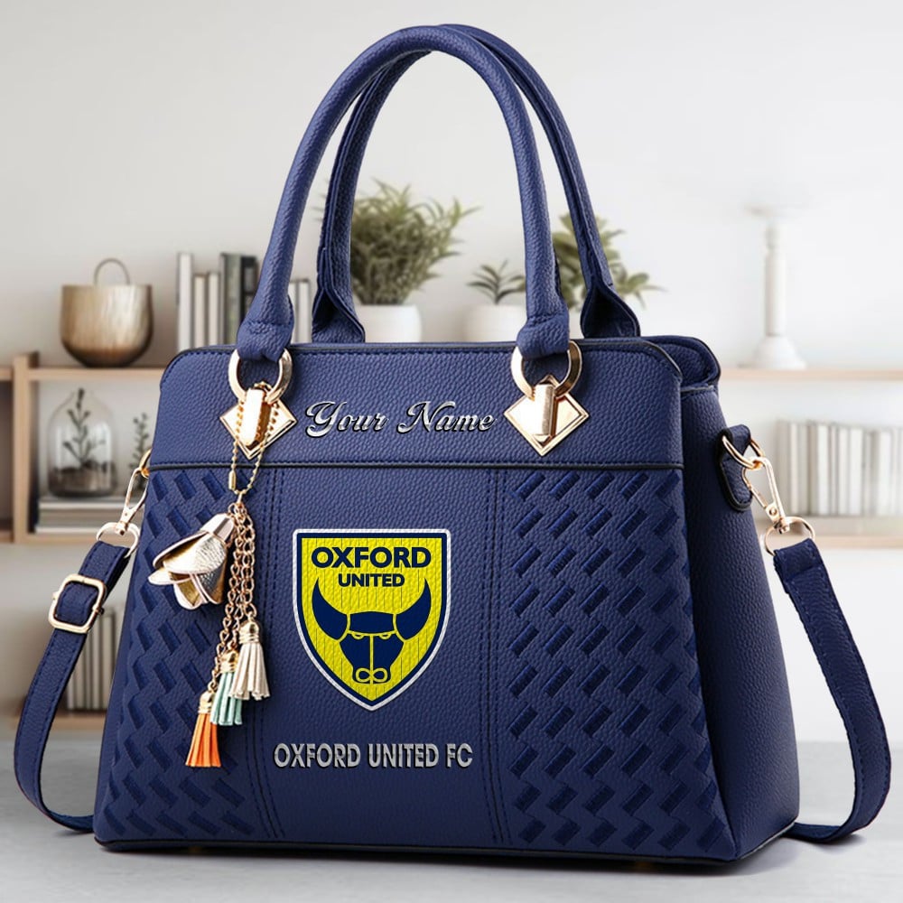 Oxford United Fc Logo Crossbody Zip Hand Bag With Tassel Custom Name For Women - Image 2
