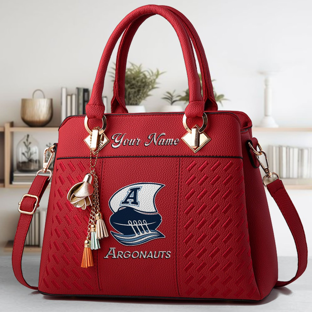 Toronto Argonauts Logo Crossbody Zip Hand Bag With Tassel Custom Name For Women - Image 6