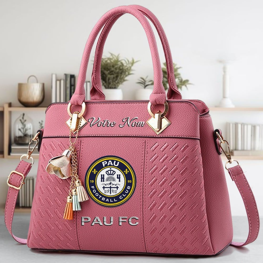 Pau Football Club Logo Crossbody Zip Hand Bag With Tassel Custom Name For Women - Image 5