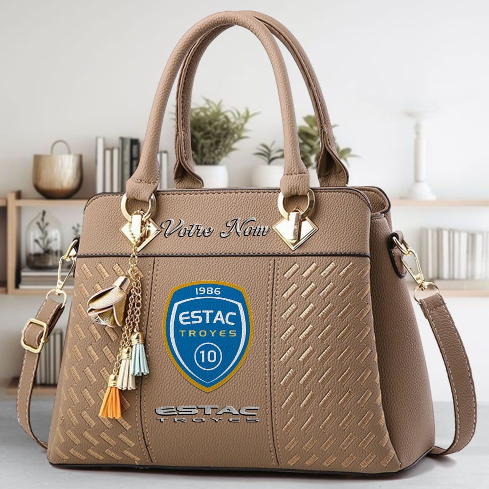 ESTAC Troyes Logo Crossbody Zip Hand Bag With Tassel Custom Name For Women - Image 3