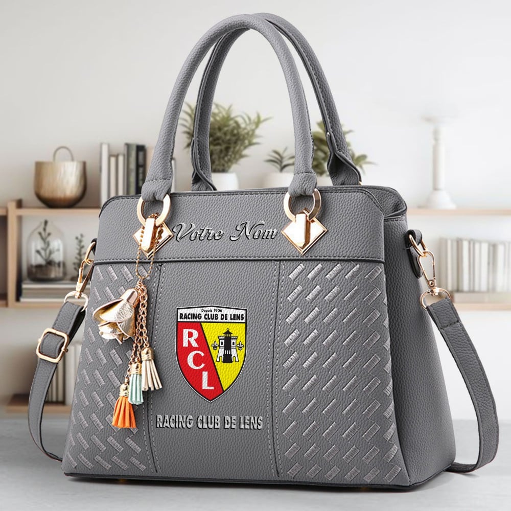 Racing Club de Lens Logo Crossbody Zip Hand Bag With Tassel Custom Name For Women - Image 5