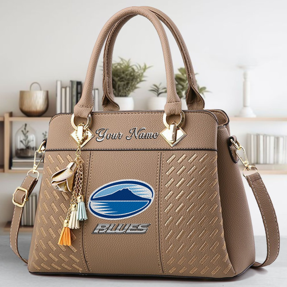 Blues Logo Crossbody Zip Hand Bag With Tassel Custom Name For Women - Image 3