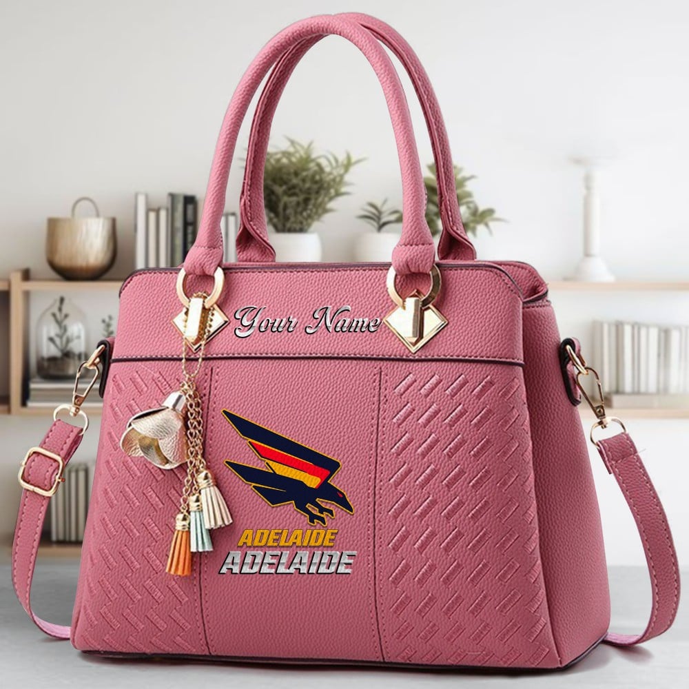 Adelaide Crows Logo Crossbody Zip Hand Bag With Tassel Custom Name For Women - Image 5