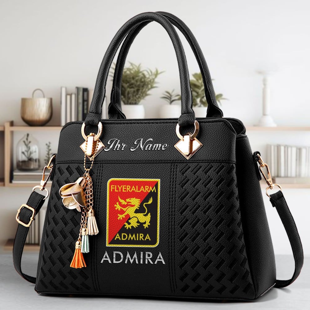 FC Admira Wacker Modling Logo Crossbody Zip Hand Bag With Tassel Custom Name For Women - Image 2