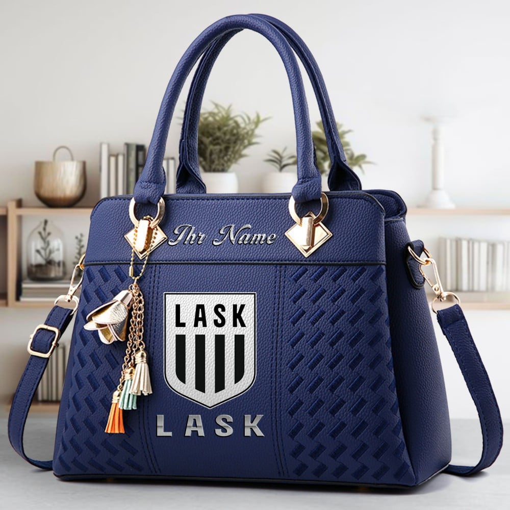 LASK Logo Crossbody Zip Hand Bag With Tassel Custom Name For Women - Image 3