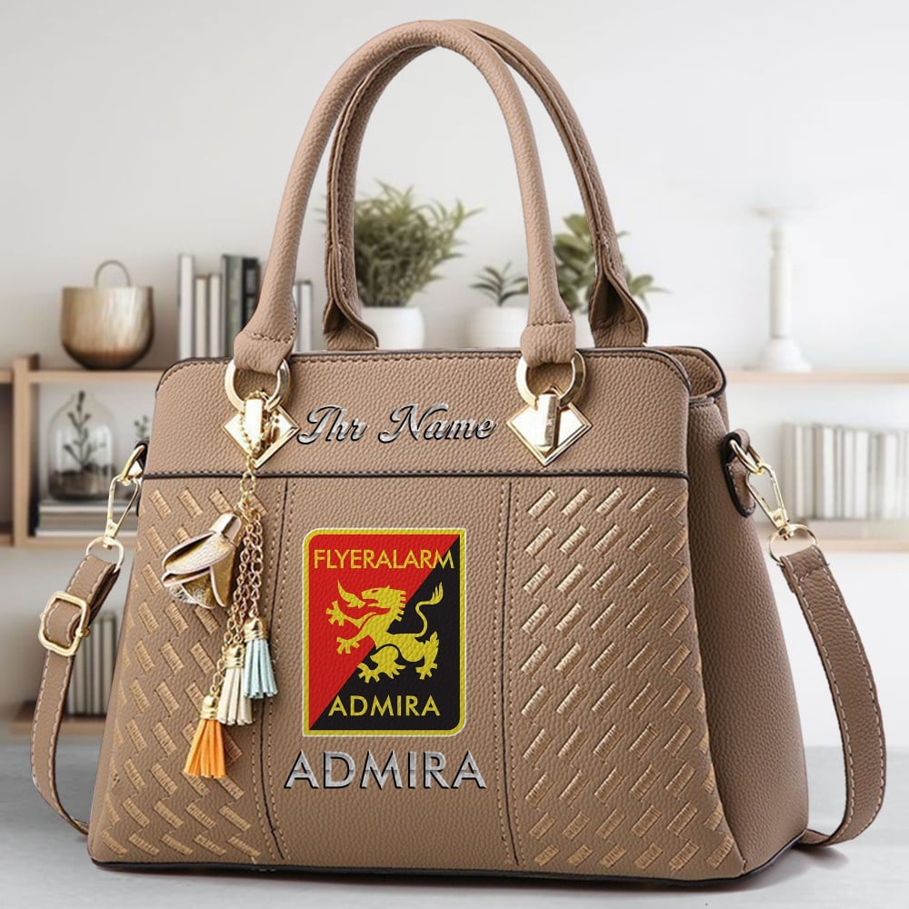 FC Admira Wacker Modling Logo Crossbody Zip Hand Bag With Tassel Custom Name For Women - Image 4