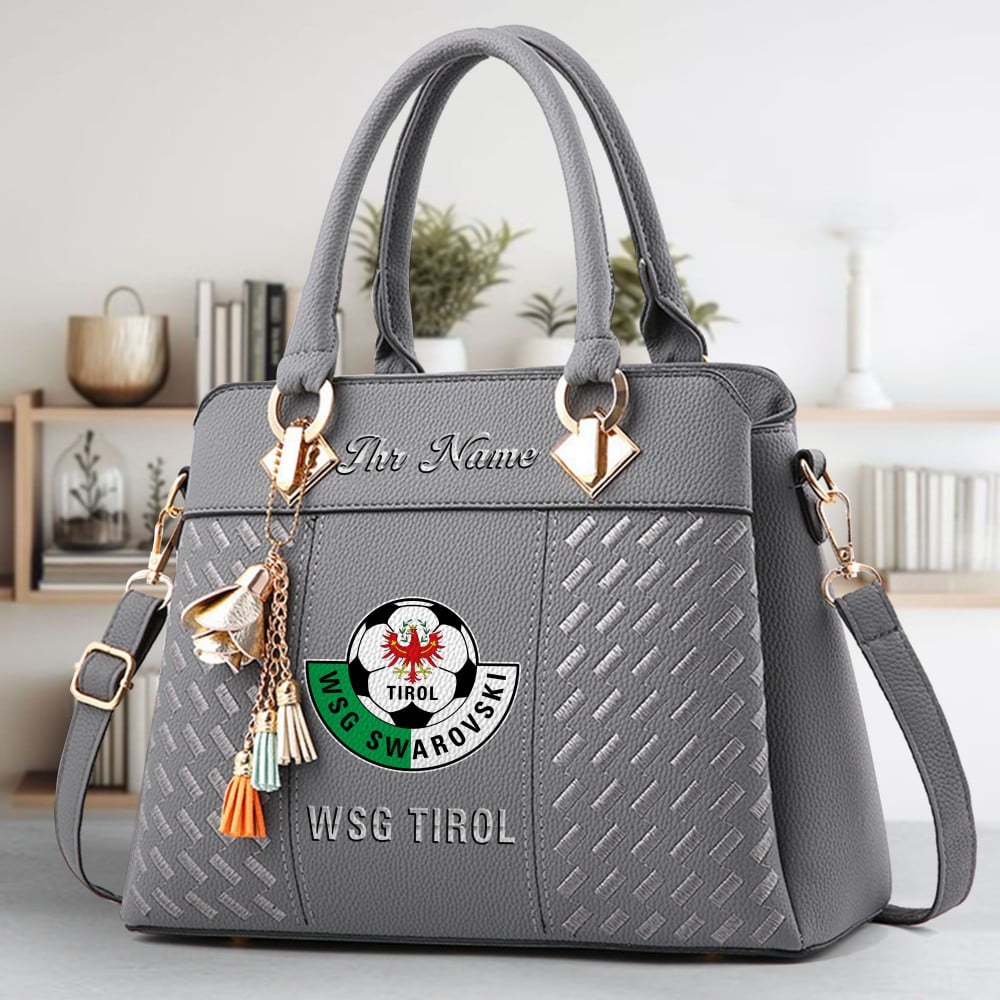 WSG Tirol Logo Crossbody Zip Hand Bag With Tassel Custom Name For Women - Image 4