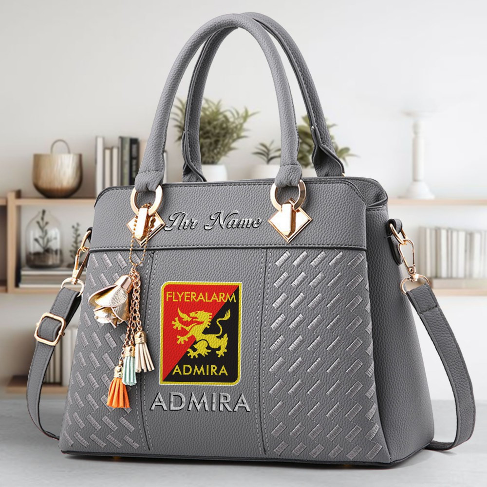 FC Admira Wacker Modling Logo Crossbody Zip Hand Bag With Tassel Custom Name For Women - Image 5