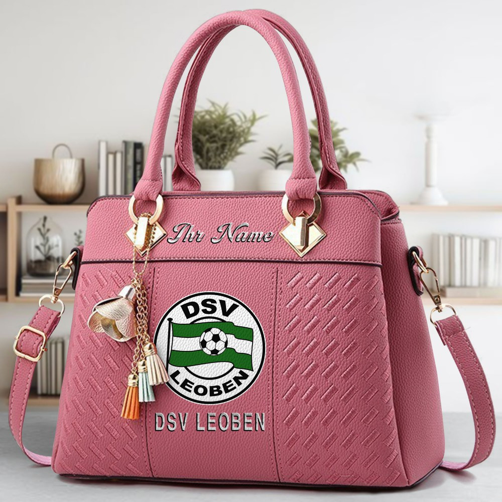 DSV Leoben Logo Crossbody Zip Hand Bag With Tassel Custom Name For Women - Image 5