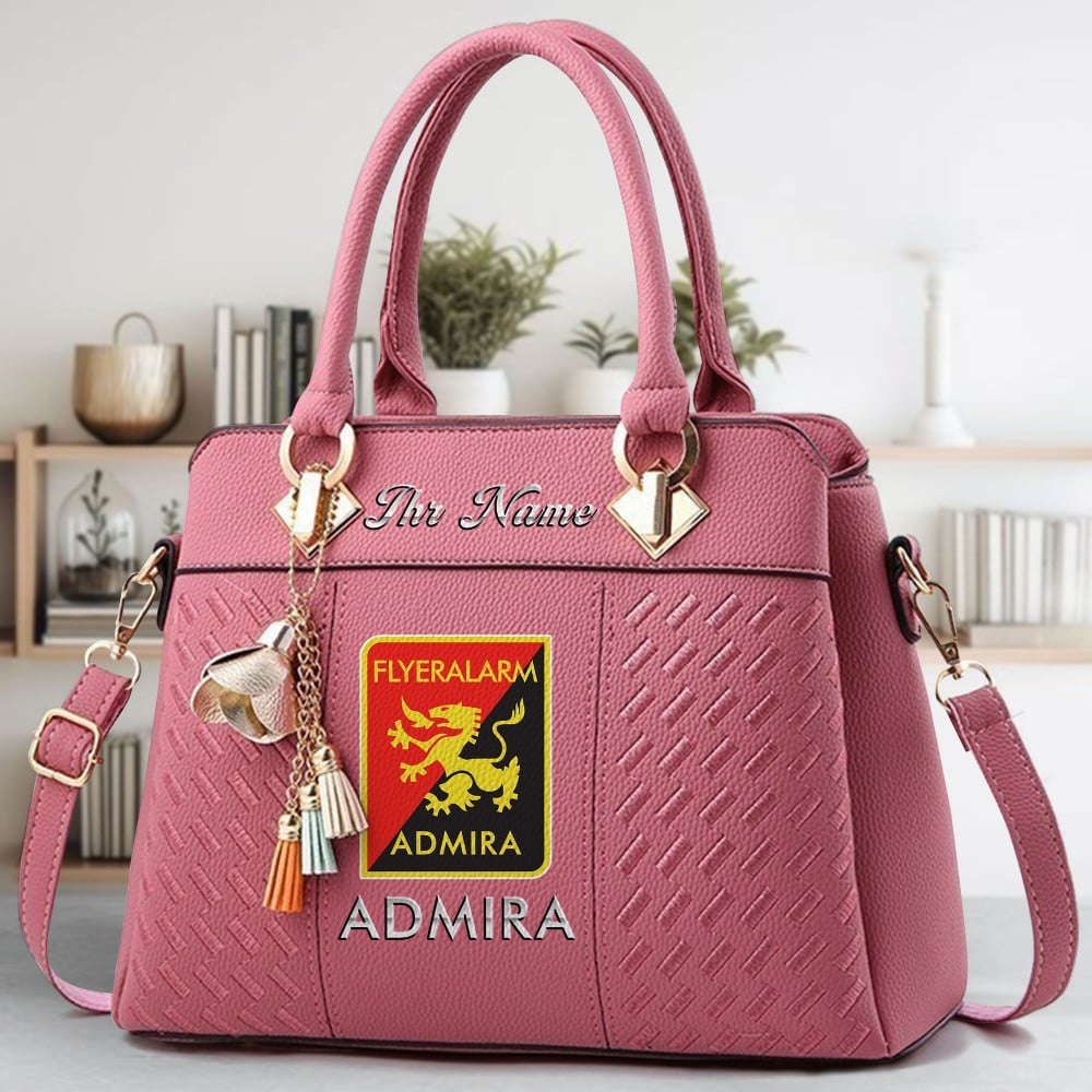 FC Admira Wacker Modling Logo Crossbody Zip Hand Bag With Tassel Custom Name For Women - Image 6