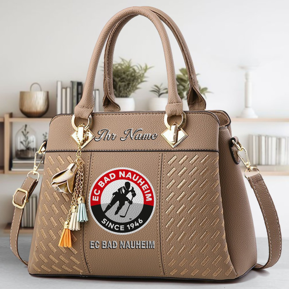 Rote Teufel Bad Nauheim Logo Crossbody Zip Hand Bag With Tassel Custom Name For Women - Image 3