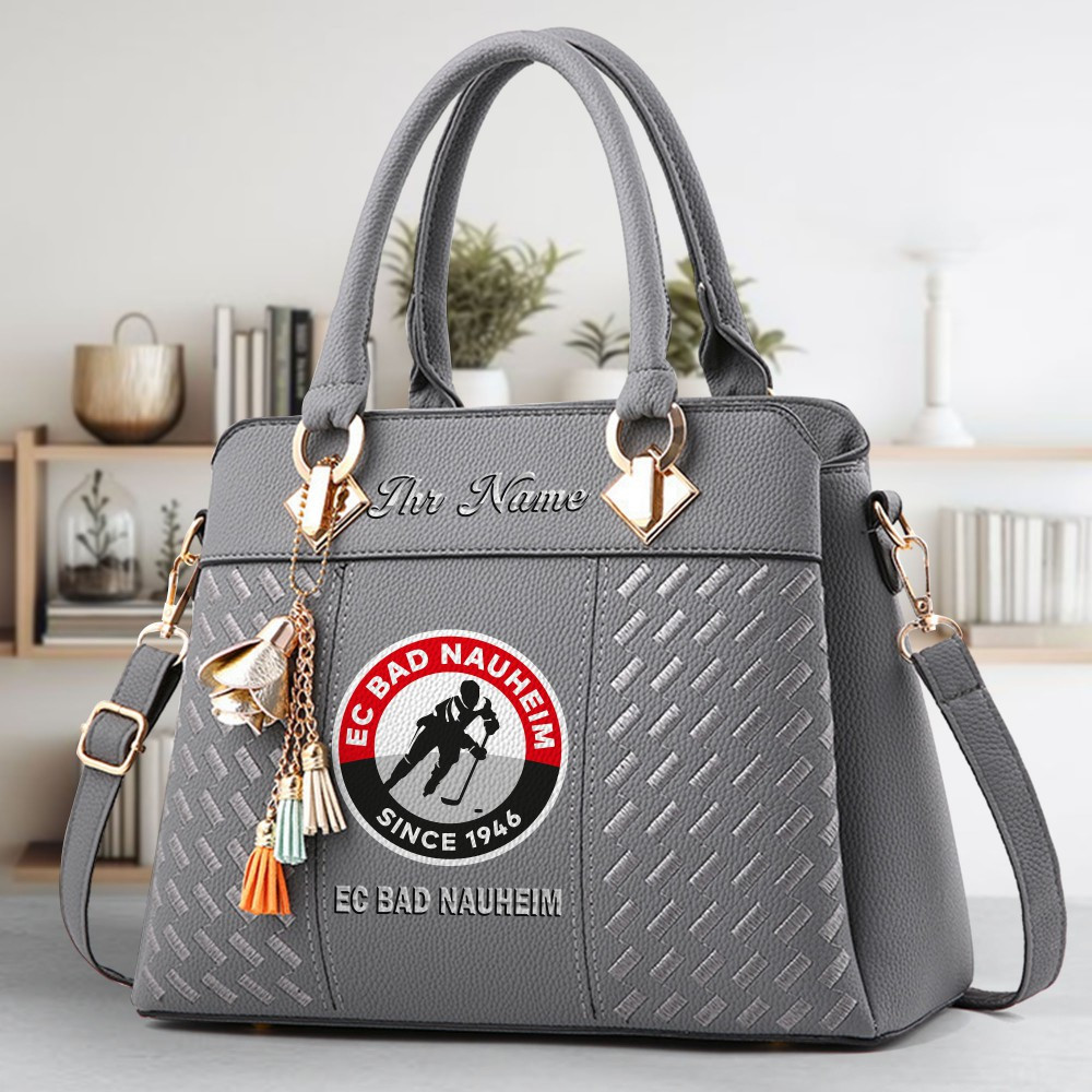 Rote Teufel Bad Nauheim Logo Crossbody Zip Hand Bag With Tassel Custom Name For Women - Image 4