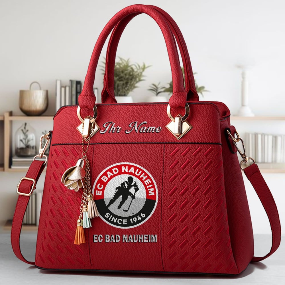 Rote Teufel Bad Nauheim Logo Crossbody Zip Hand Bag With Tassel Custom Name For Women - Image 6