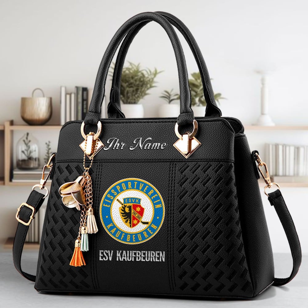 ESV Kaufbeuren Logo Crossbody Zip Hand Bag With Tassel Custom Name For Women - Image 2