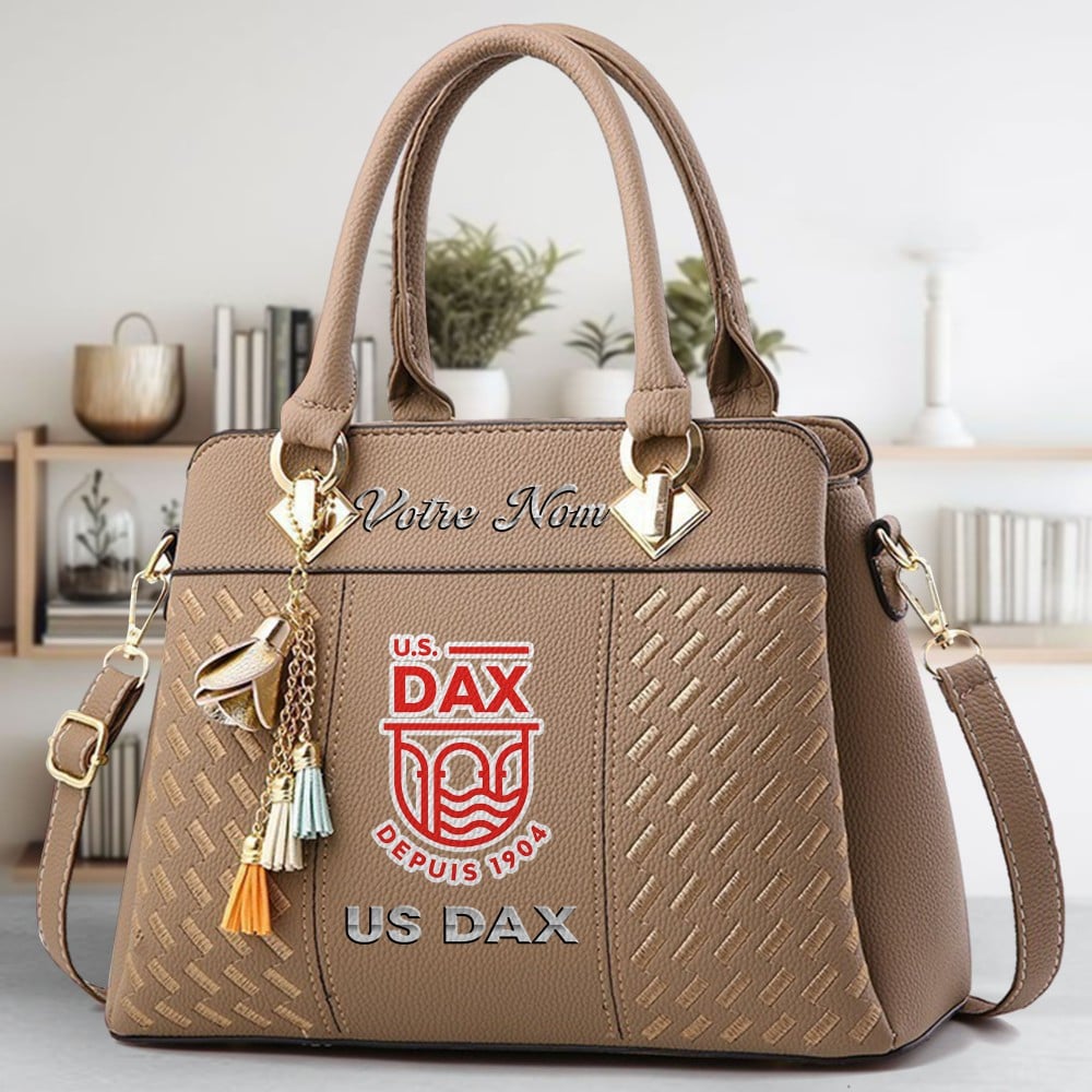 U.S.DAX Omnisports Logo Crossbody Zip Hand Bag With Tassel Custom Name For Women - Image 4