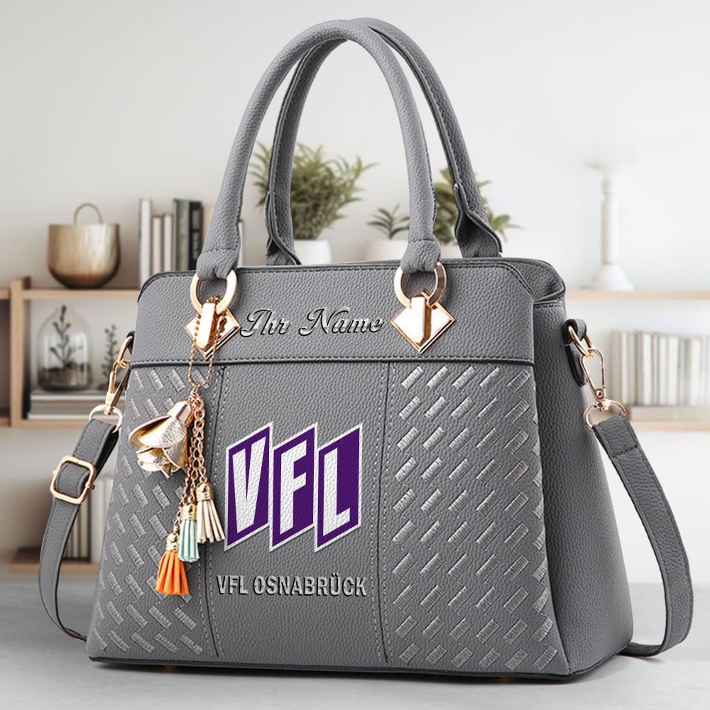 VfL Osnabruck Logo Crossbody Zip Hand Bag With Tassel Custom Name For Women - Image 4