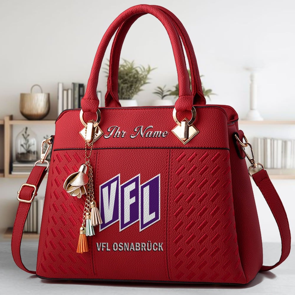 VfL Osnabruck Logo Crossbody Zip Hand Bag With Tassel Custom Name For Women - Image 6
