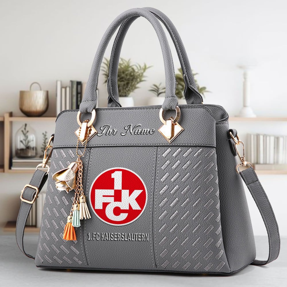 1. FC Kaiserslautern Logo Crossbody Zip Hand Bag With Tassel Custom Name For Women - Image 4