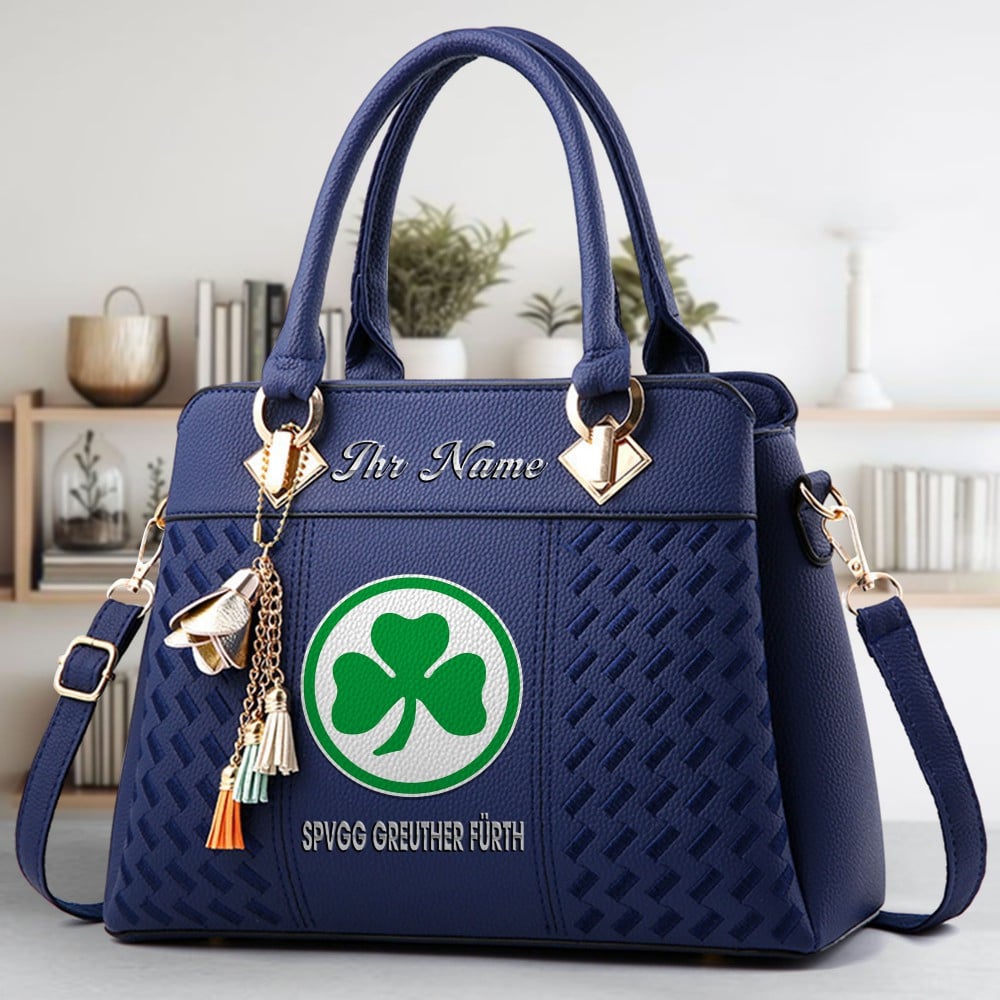 SpVgg Greuther Furth Logo Crossbody Zip Hand Bag With Tassel Custom Name For Women - Image 2