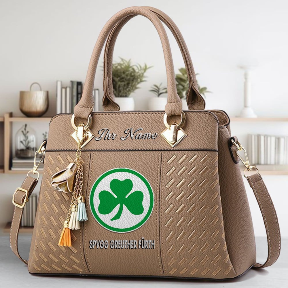 SpVgg Greuther Furth Logo Crossbody Zip Hand Bag With Tassel Custom Name For Women - Image 3
