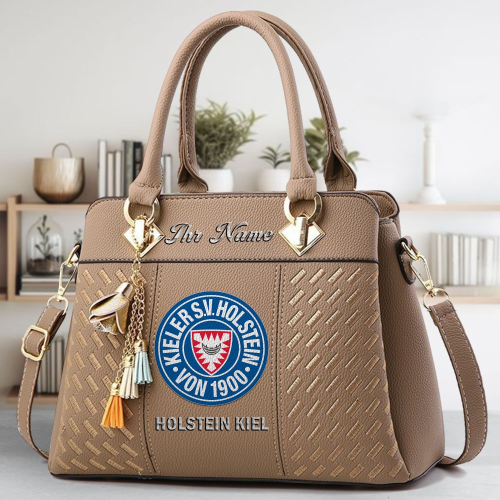Holstein Kiel Logo Crossbody Zip Hand Bag With Tassel Custom Name For Women - Image 3