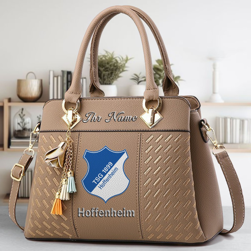 TSG Hoffenheim Logo Crossbody Zip Hand Bag With Tassel Custom Name For Women - Image 3