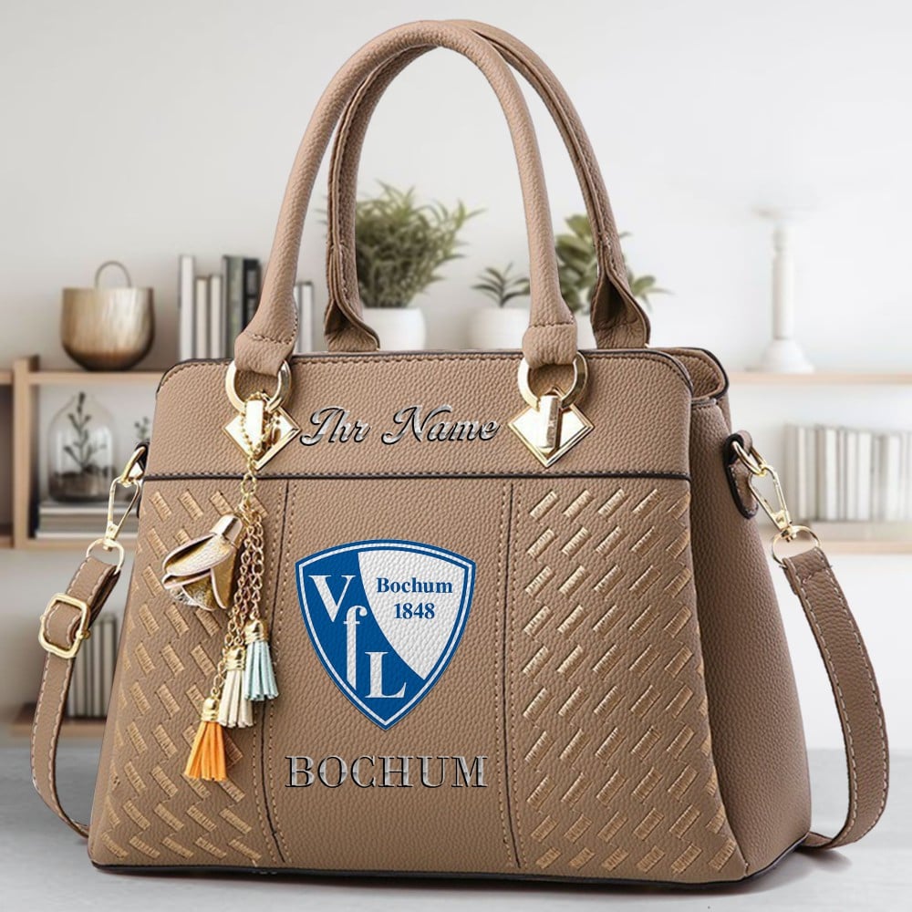 VfL Bochum Logo Crossbody Zip Hand Bag With Tassel Custom Name For Women - Image 3