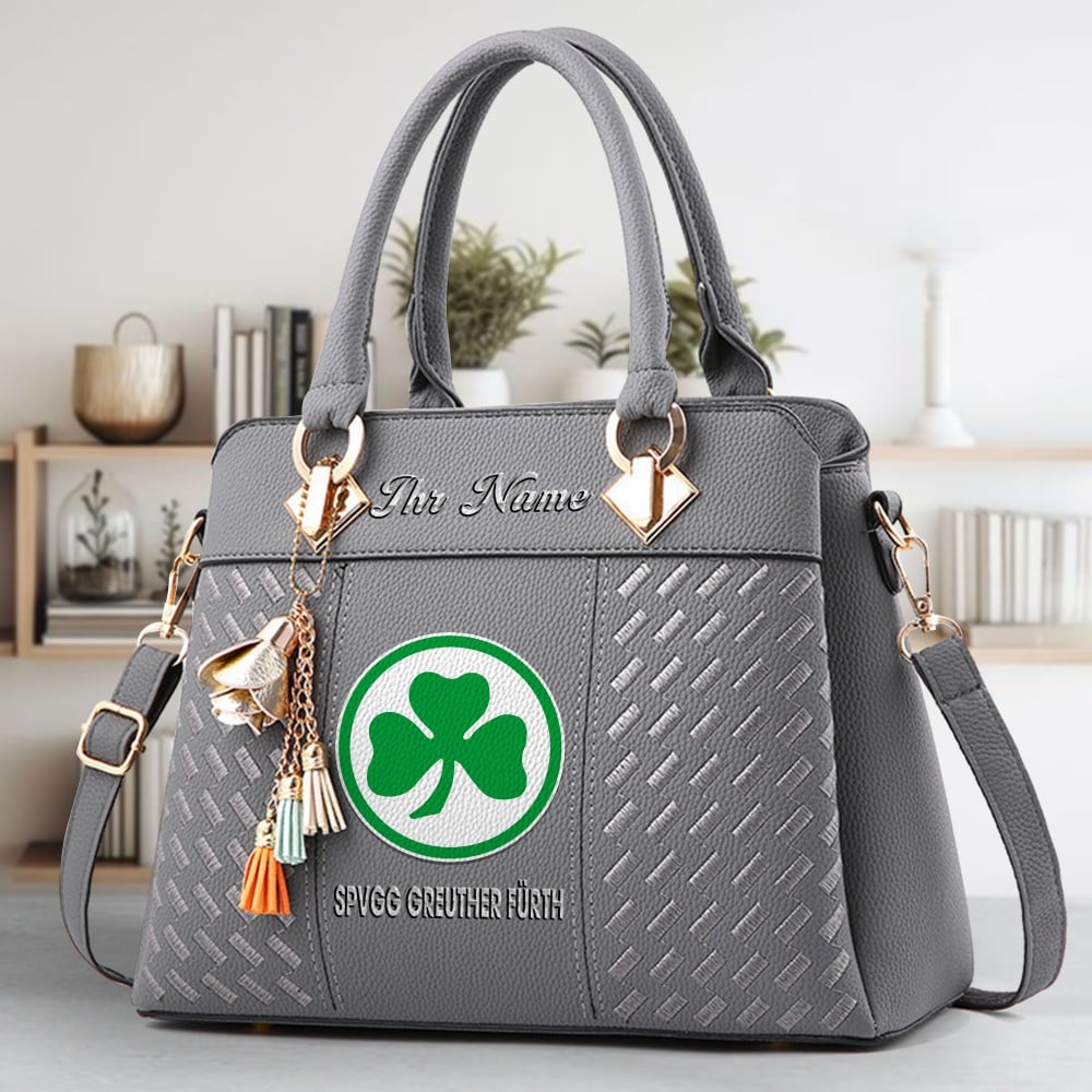 SpVgg Greuther Furth Logo Crossbody Zip Hand Bag With Tassel Custom Name For Women - Image 4