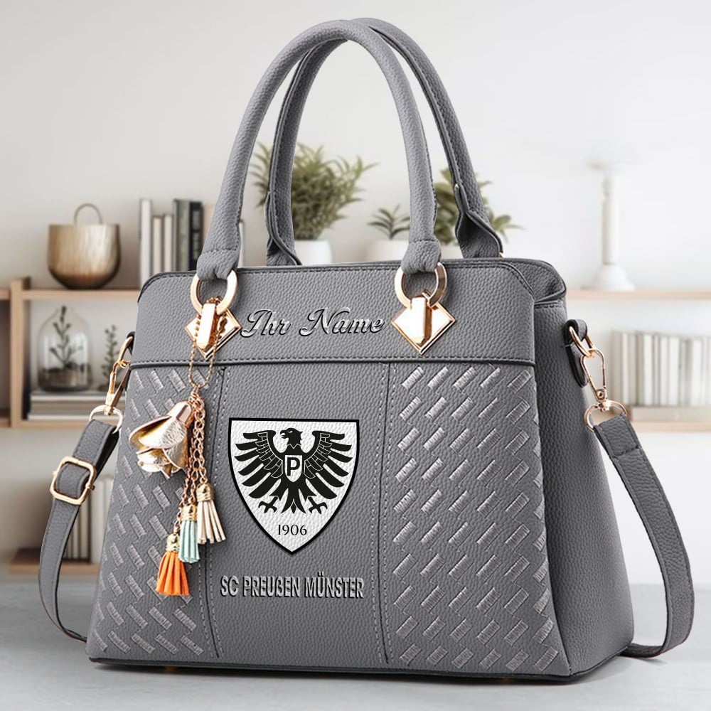 Preuben Munster Logo Crossbody Zip Hand Bag With Tassel Custom Name For Women - Image 4