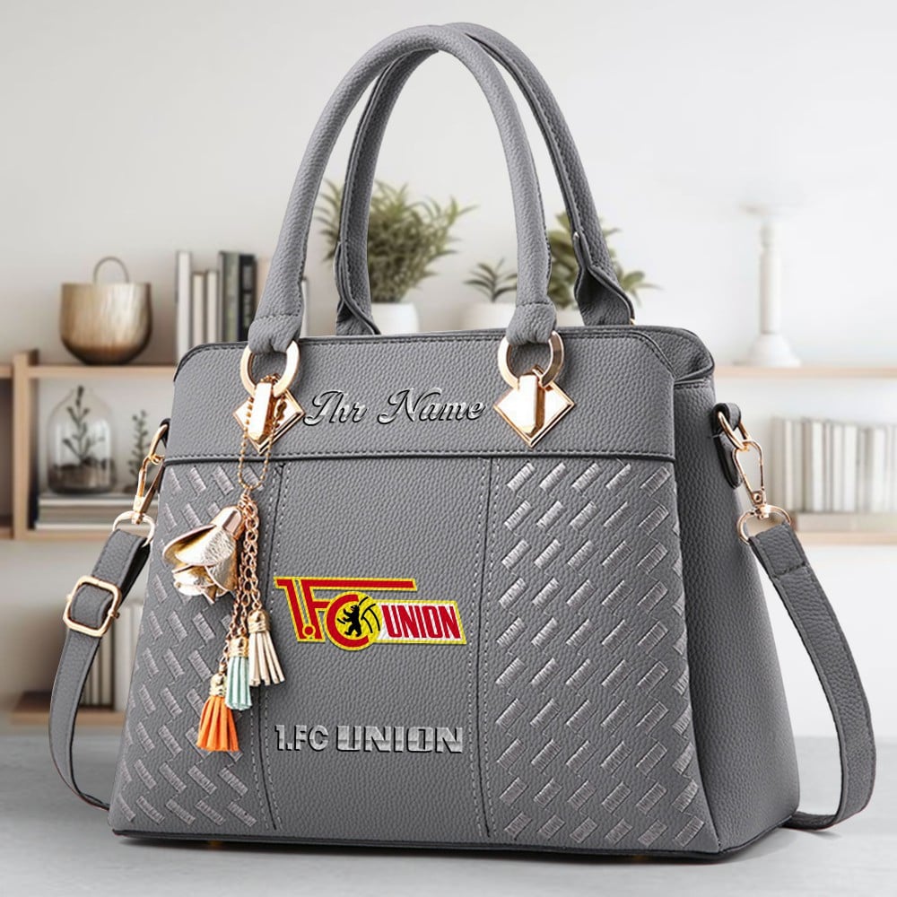 Union Berlin Logo Crossbody Zip Hand Bag With Tassel Custom Name For Women - Image 4