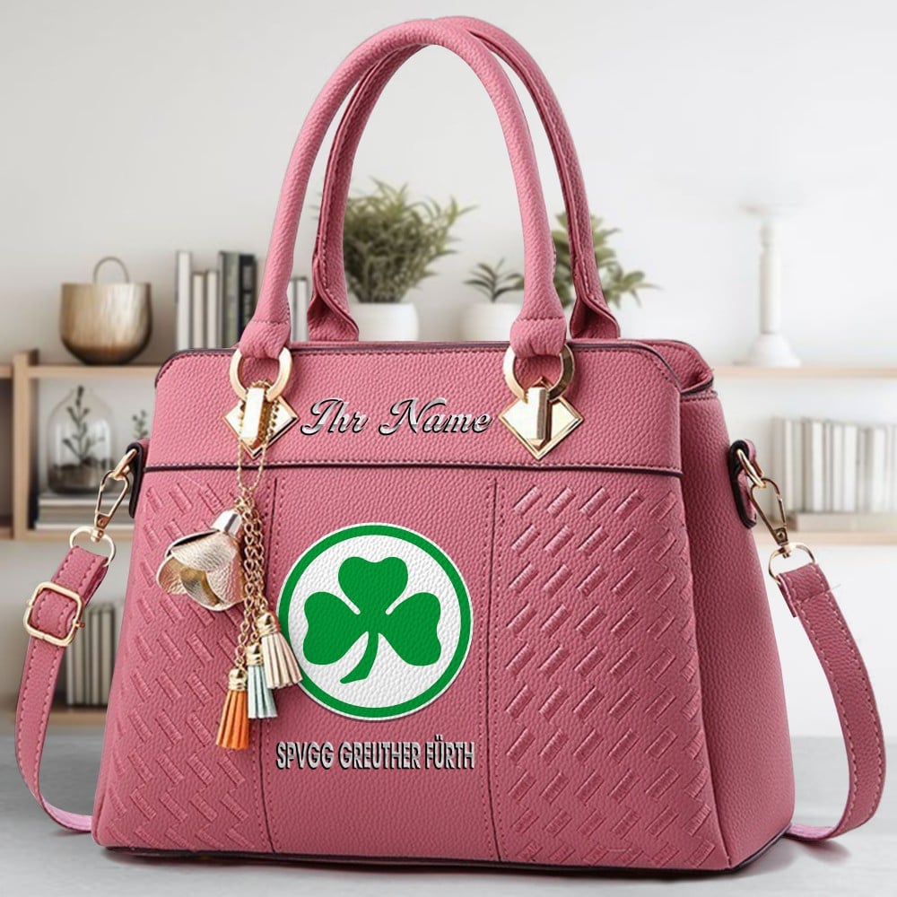 SpVgg Greuther Furth Logo Crossbody Zip Hand Bag With Tassel Custom Name For Women - Image 5