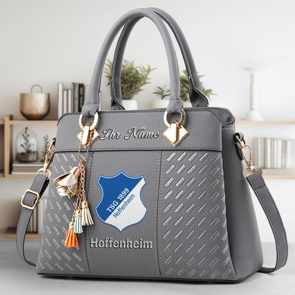 TSG Hoffenheim Logo Crossbody Zip Hand Bag With Tassel Custom Name For Women - Image 4