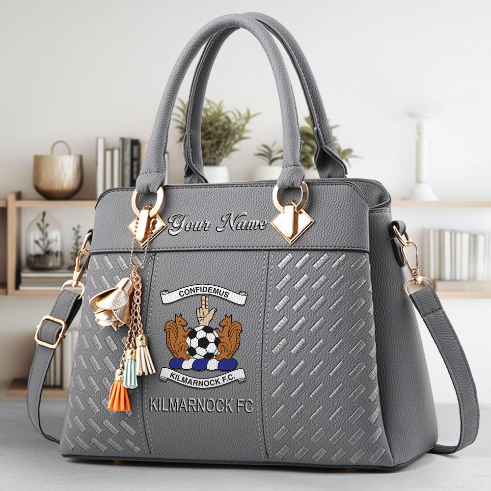 Kilmarnock FC Logo Crossbody Zip Hand Bag With Tassel Custom Name For Women - Image 4
