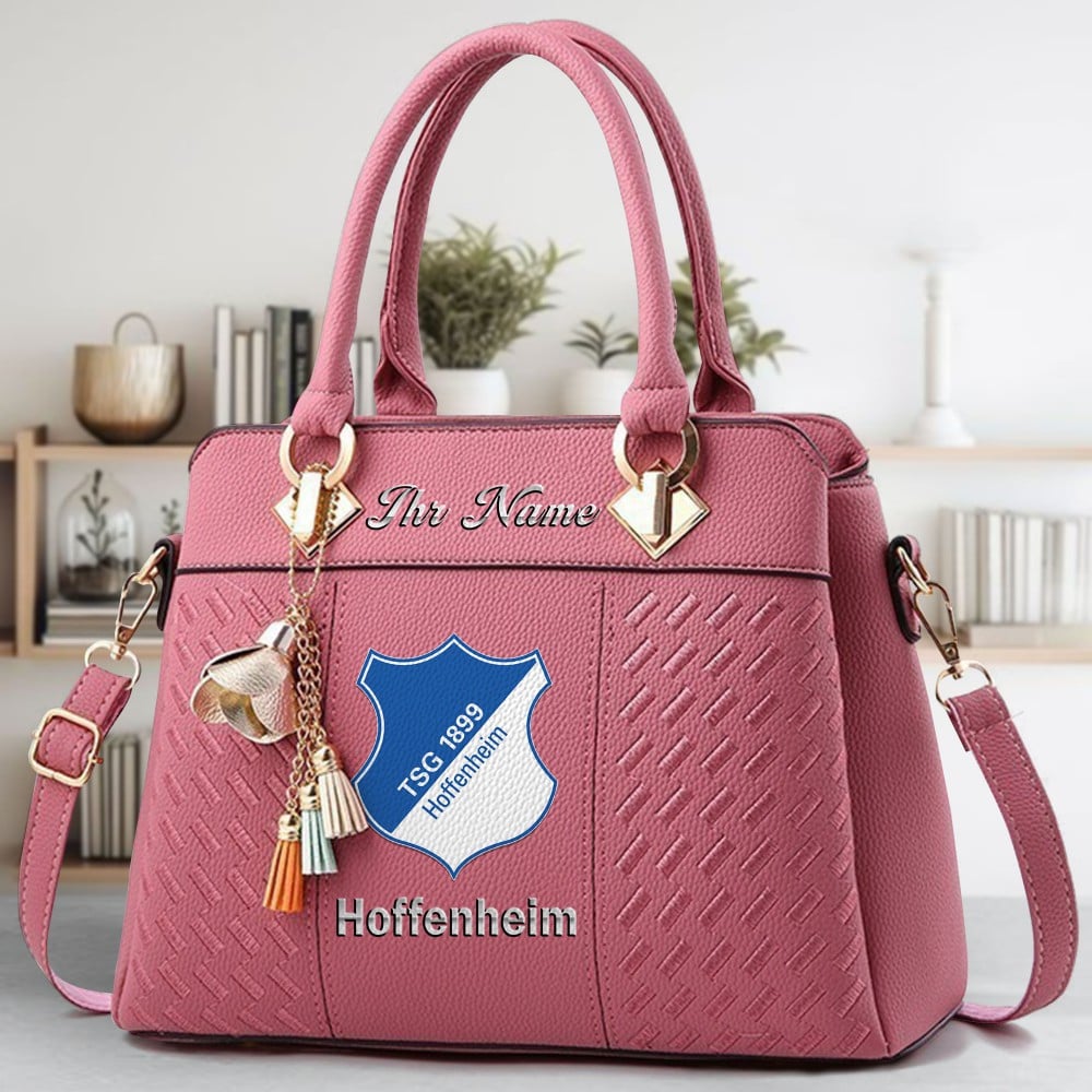 TSG Hoffenheim Logo Crossbody Zip Hand Bag With Tassel Custom Name For Women - Image 5