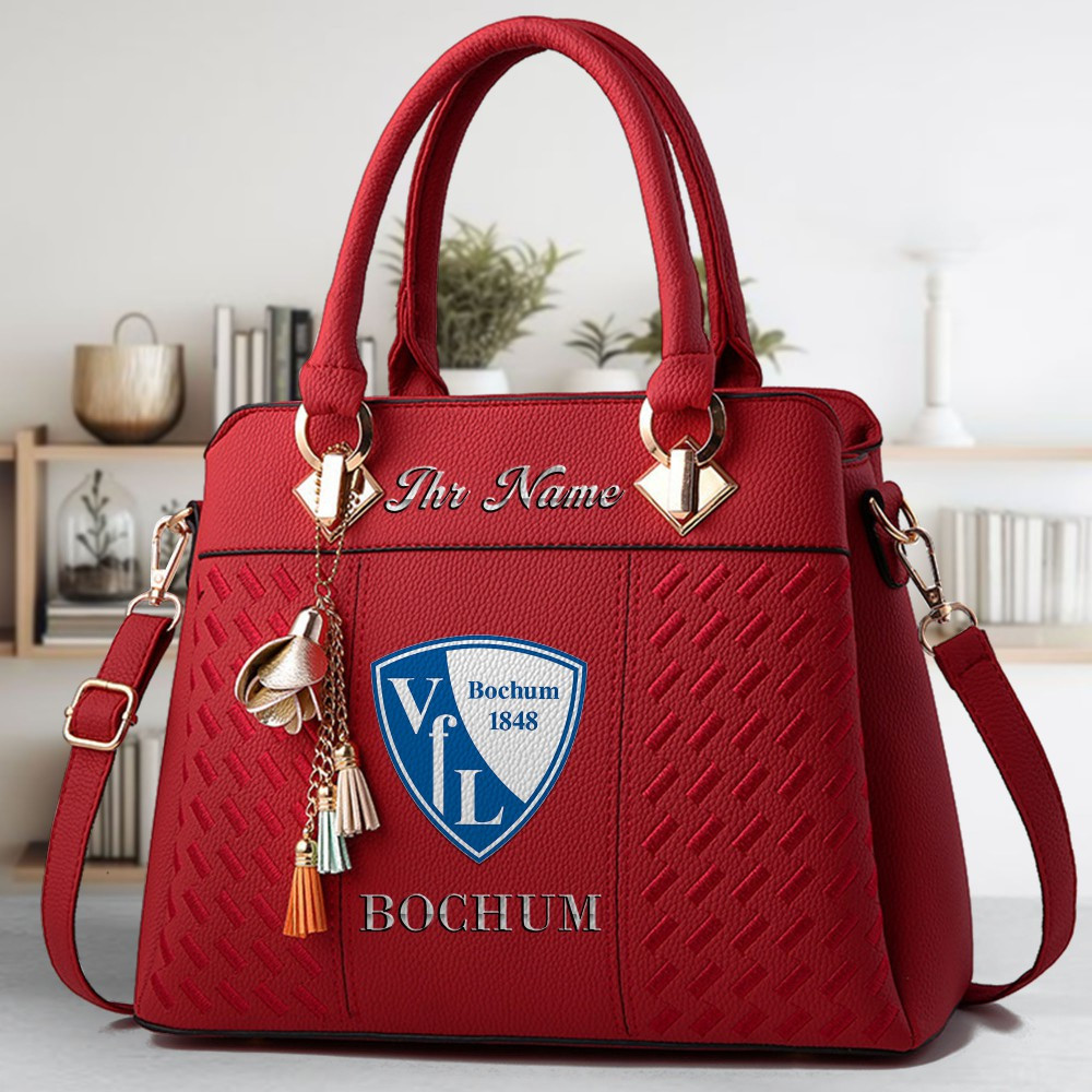 VfL Bochum Logo Crossbody Zip Hand Bag With Tassel Custom Name For Women - Image 6