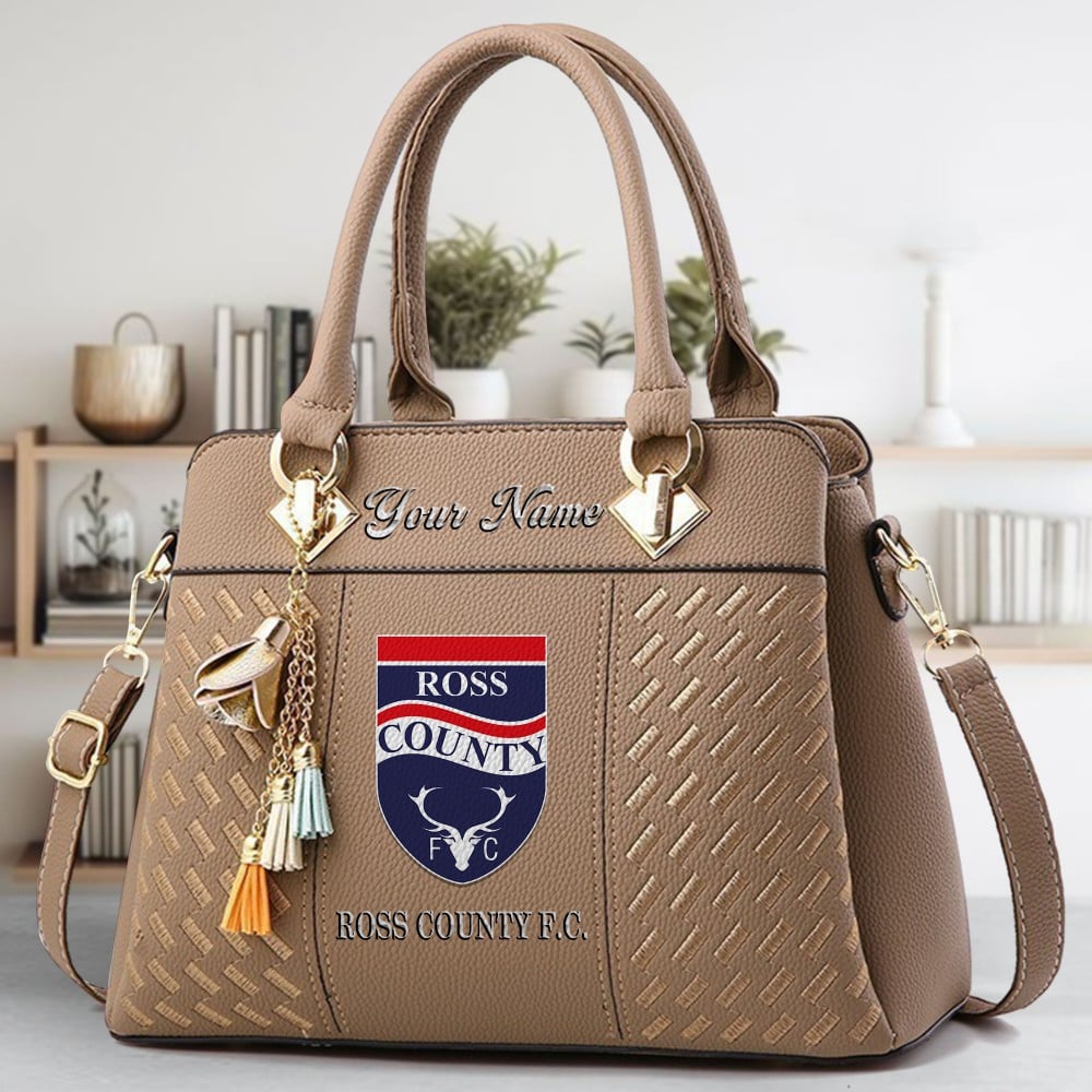 Ross County Logo Crossbody Zip Hand Bag With Tassel Custom Name For Women - Image 3