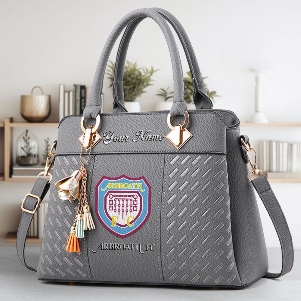 Arbroath F.C Logo Crossbody Zip Hand Bag With Tassel Custom Name For Women - Image 4
