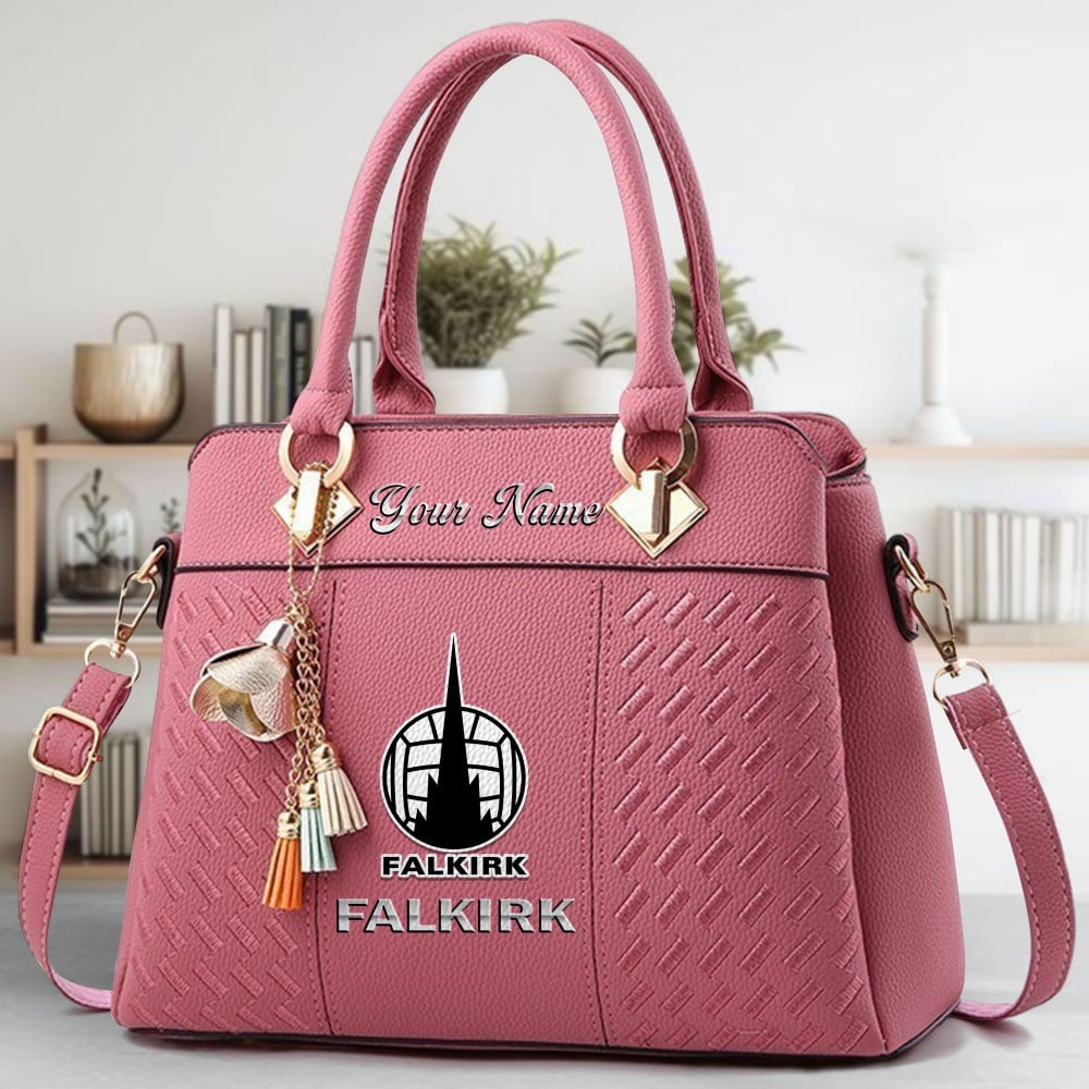 Falkirk F.C Logo Crossbody Zip Hand Bag With Tassel Custom Name For Women - Image 5