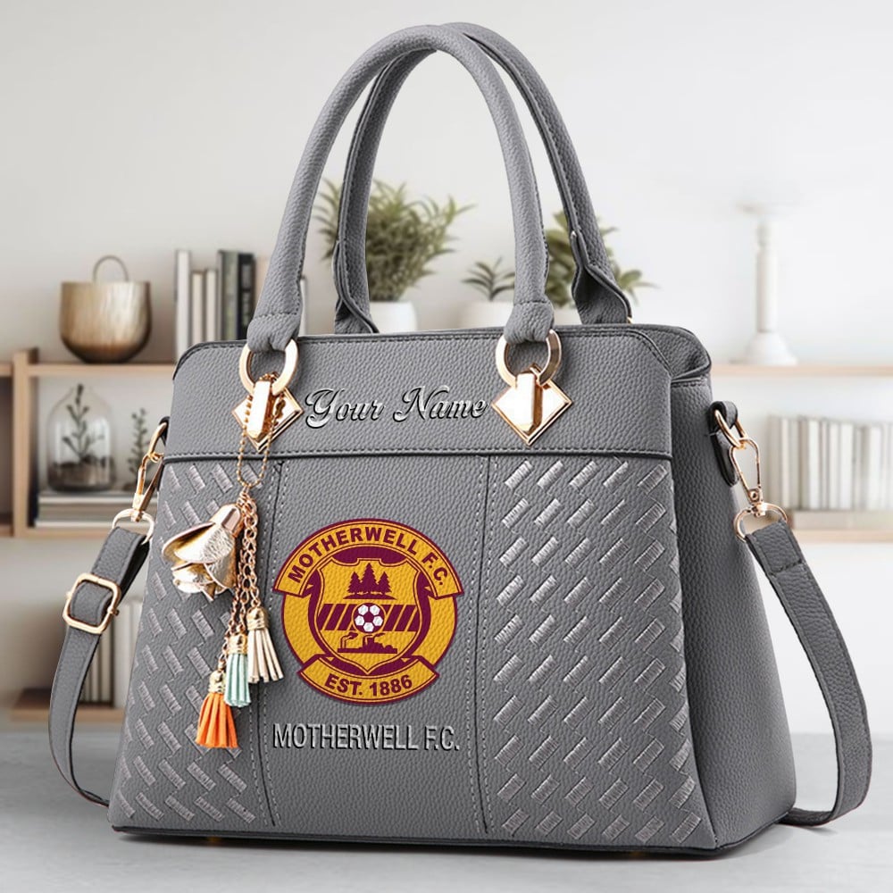 Motherwell F.C Logo Crossbody Zip Hand Bag With Tassel Custom Name For Women - Image 4
