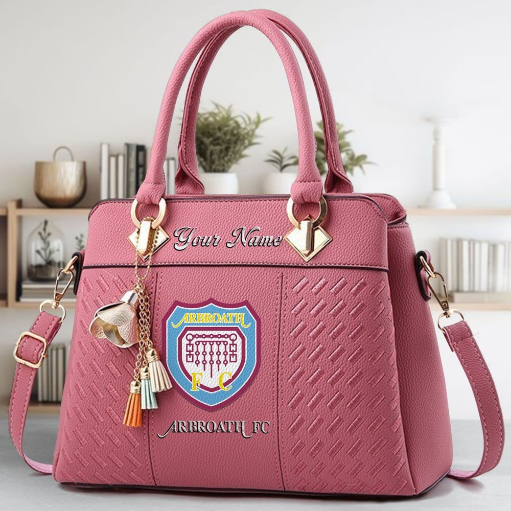 Arbroath F.C Logo Crossbody Zip Hand Bag With Tassel Custom Name For Women - Image 5