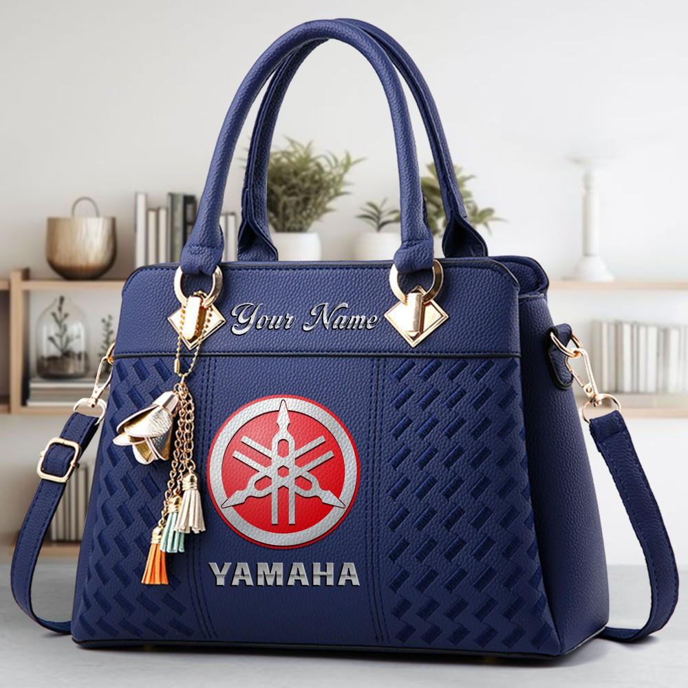 YAMAHA Logo Crossbody Zip Hand Bag With Tassel Custom Name For Women - Image 3