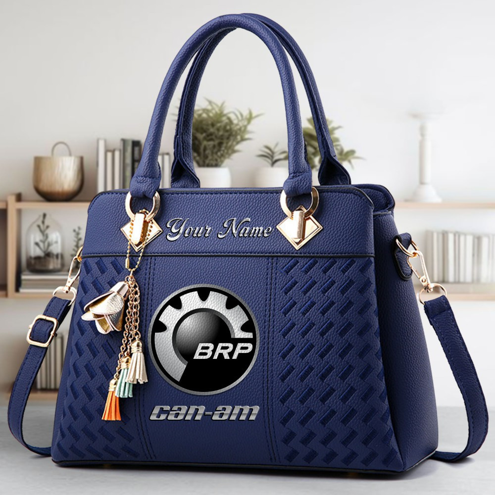 BRP Can am Logo Crossbody Zip Hand Bag With Tassel Custom Name For Women - Image 2