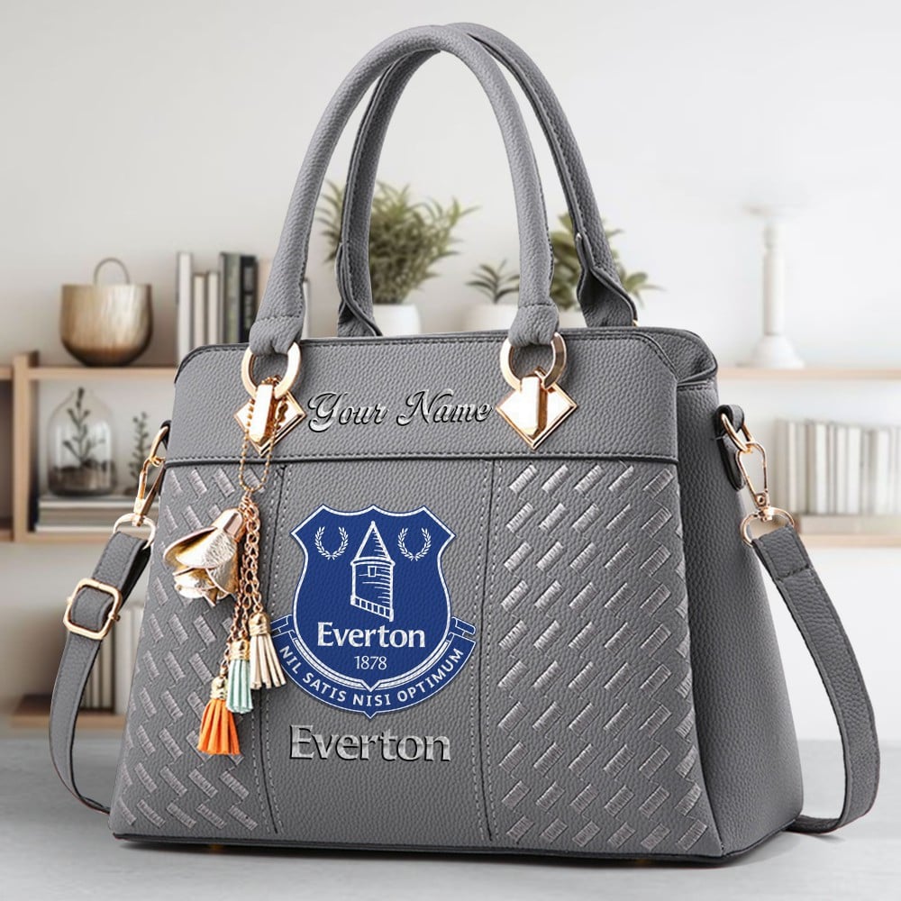 Everton F.C Logo Crossbody Zip Hand Bag With Tassel Custom Name For Women - Image 4